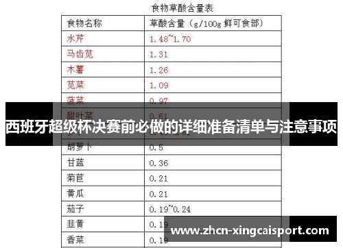 西班牙超级杯决赛前必做的详细准备清单与注意事项